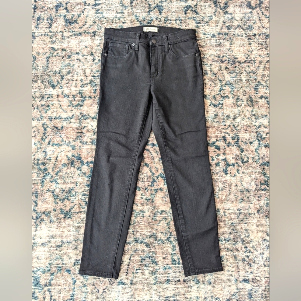 Madewell 9" high rise skinny jeans, black, 28P